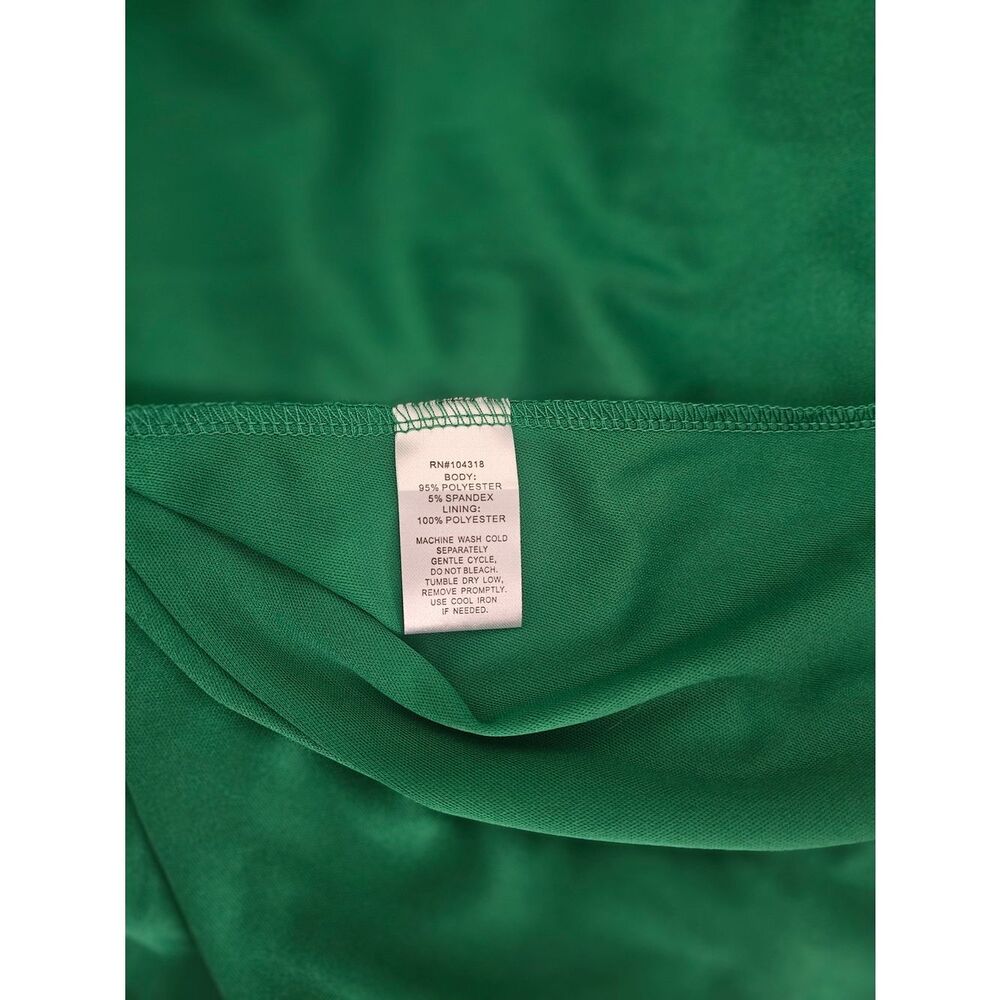 Harlow & Rose Emerald Green Handkerchief Hem Midi Dress Abstract Print Size S - Picture 11 of 11